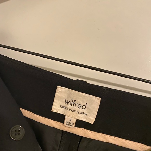 Aritzia Wilfred Effortless High Waisted Wide Leg Pants Black NWOT Size 4 - Picture 4 of 4